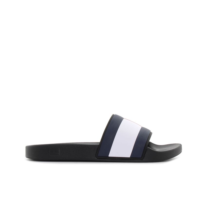 Tommy Hilfiger Rubber TH Flag sötétkék férfi papucs