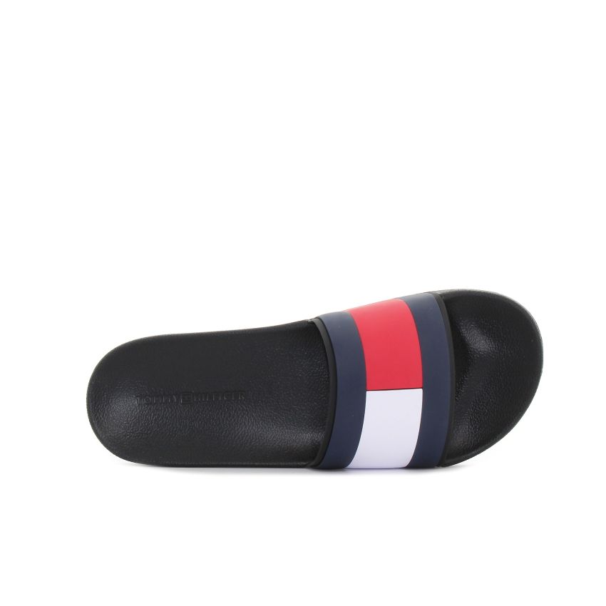 Tommy Hilfiger Rubber TH Flag sötétkék férfi papucs