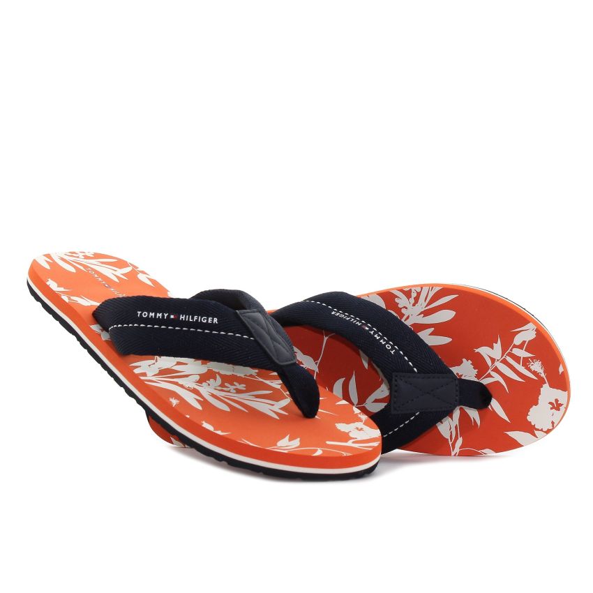 Tommy Hilfiger FLW PR sötétkék férfi papucs