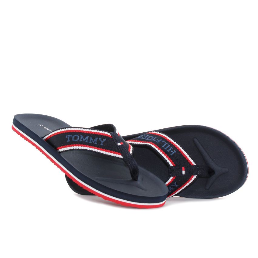 Tommy Hilfiger Comfort sötétkék férfi papucs