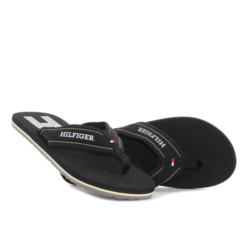 Tommy Hilfiger H Padd fekete férfi papucs