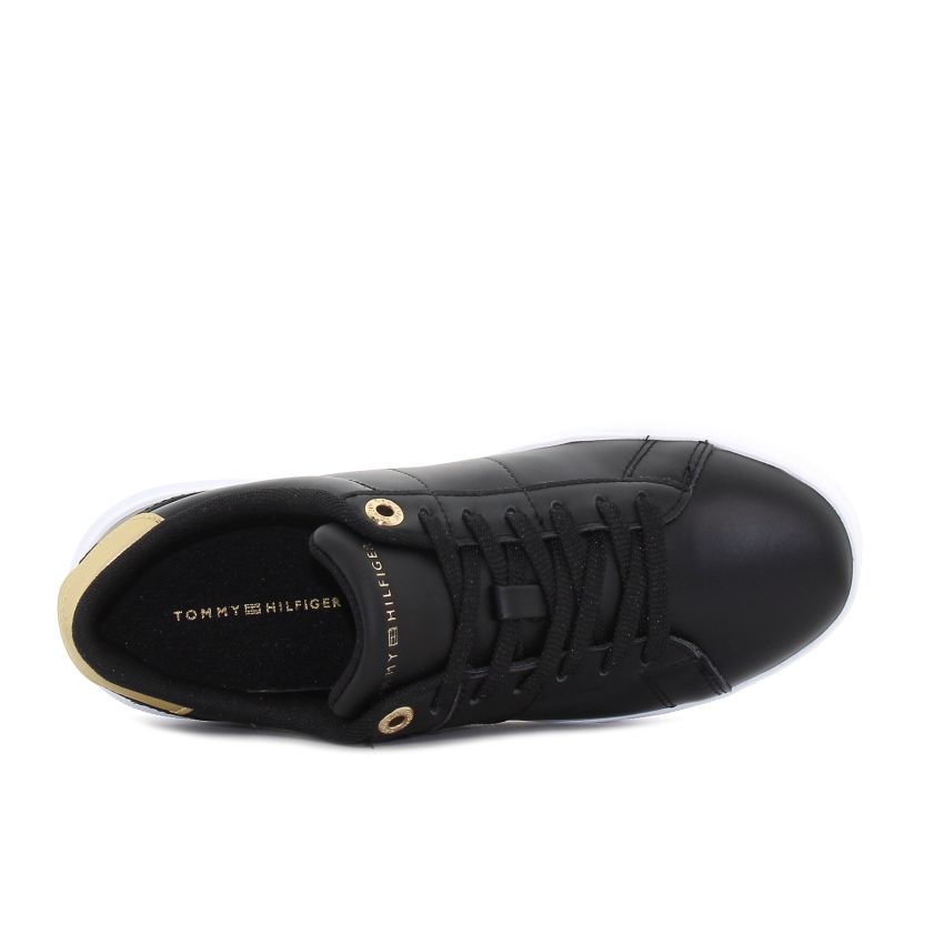 Tommy Hilfiger Chic Panel fekete női bőr cipő