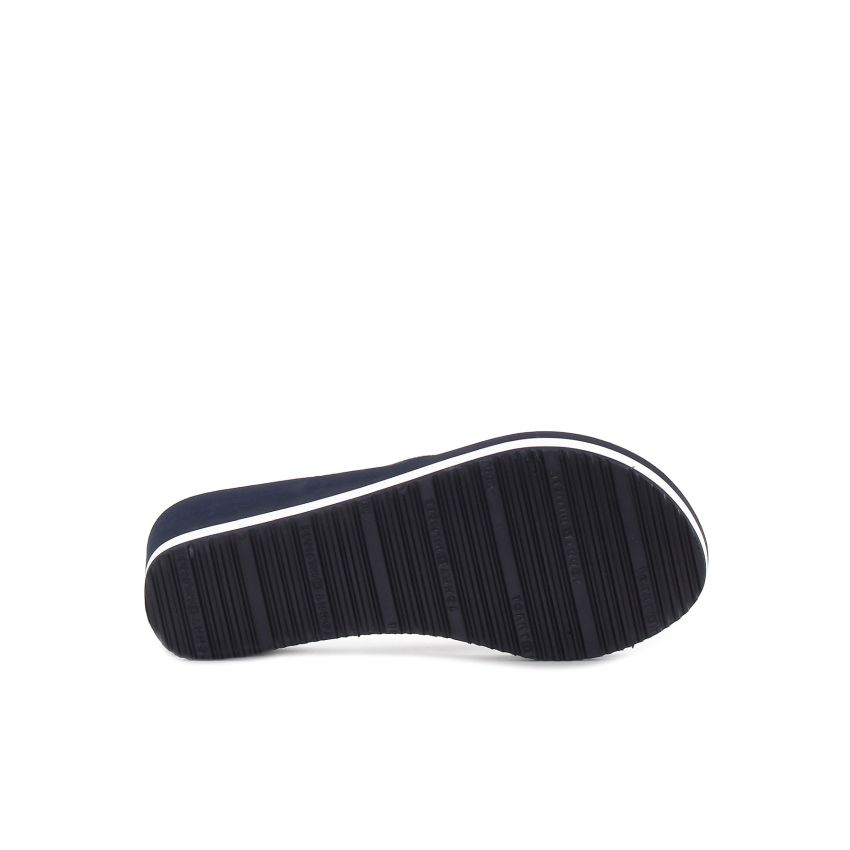 Tommy Hilfiger TH Corp Wedge sötétkék női papucs