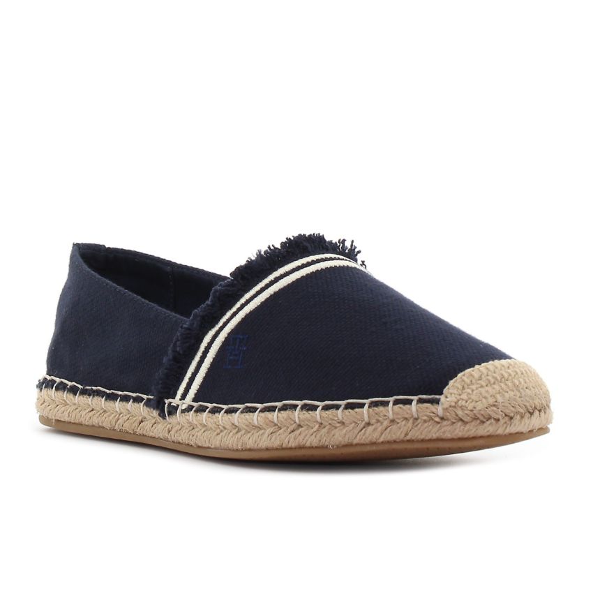 Tommy Hilfiger Fringe Canvas Clo sötétkék női belebújós cipő