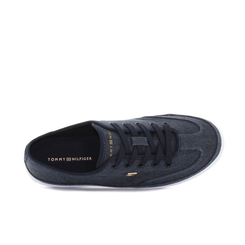 Tommy Hilfiger Washed Canvas sötétkék női cipő