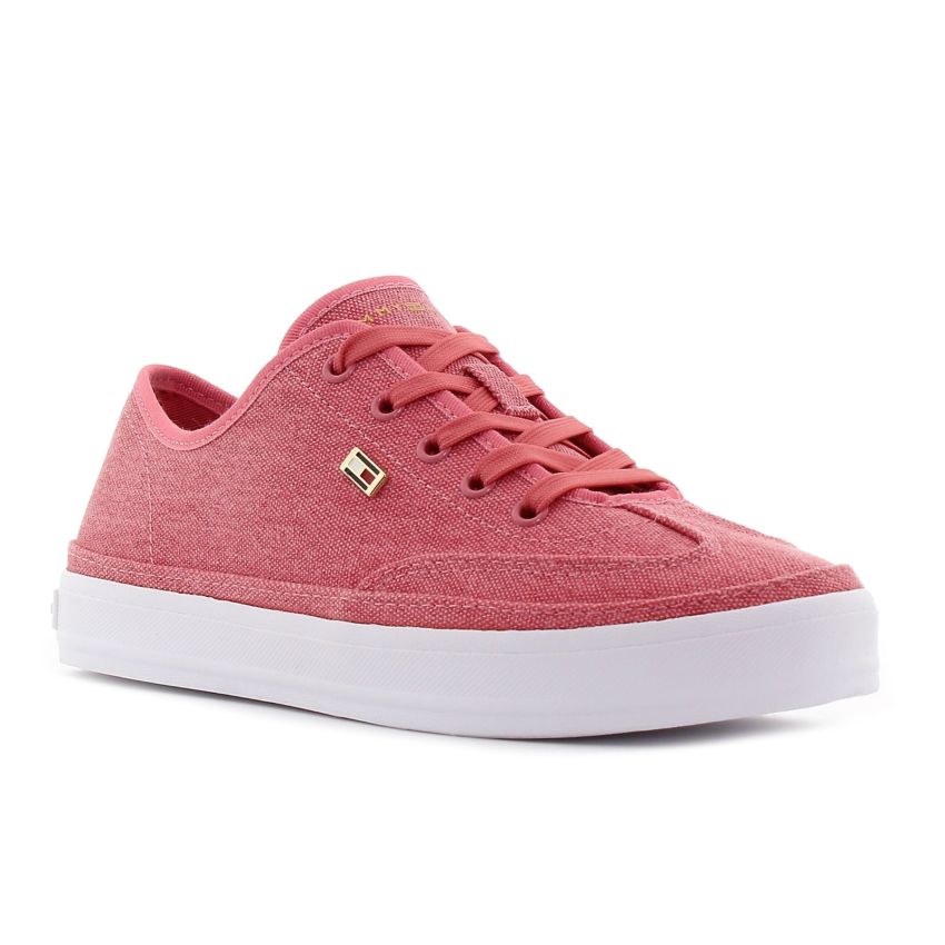 Tommy Hilfiger Washed Canvas korall női cipő