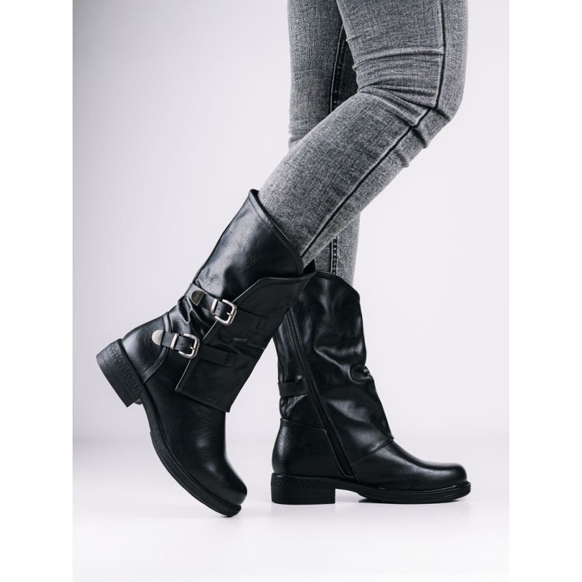 Monogrant - Saveria fekete női bokacsizma