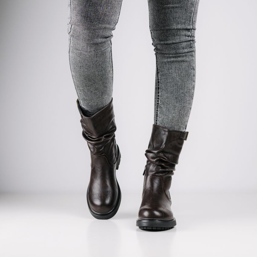 Monogrant - Ena sötétbarna női bokacsizma