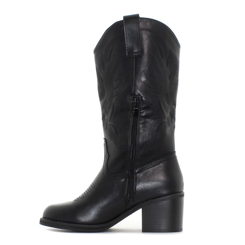 Monogrant - Lio fekete női magasszárú csizma