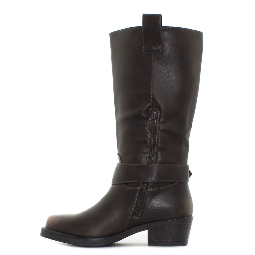 Monogrant - Mila barna női magasszárú csizma