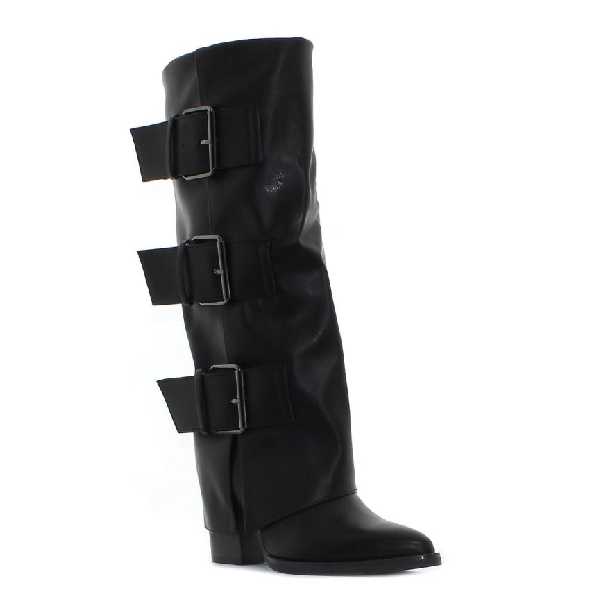 Monogrant - Jenet fekete női magasszárú csizma