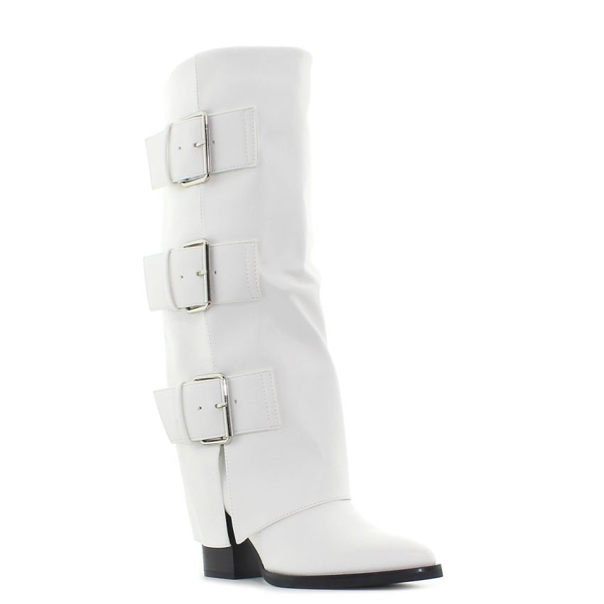 Monogrant - Jenet fehér női magasszárú csizma