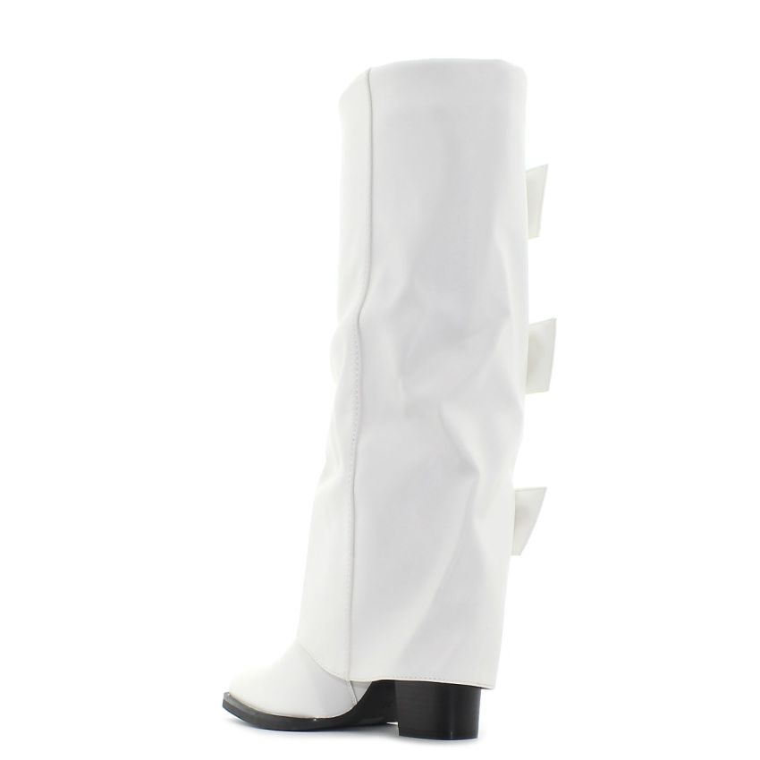 Monogrant - Jenet fehér női magasszárú csizma