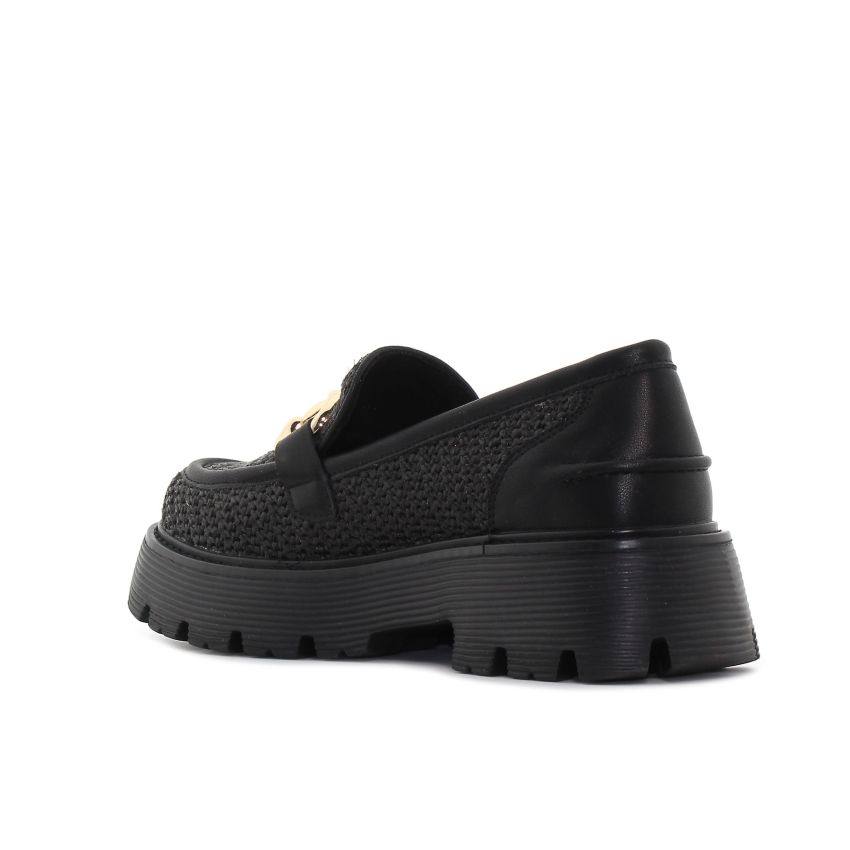 Wink - Gide fekete női bebújós cipő