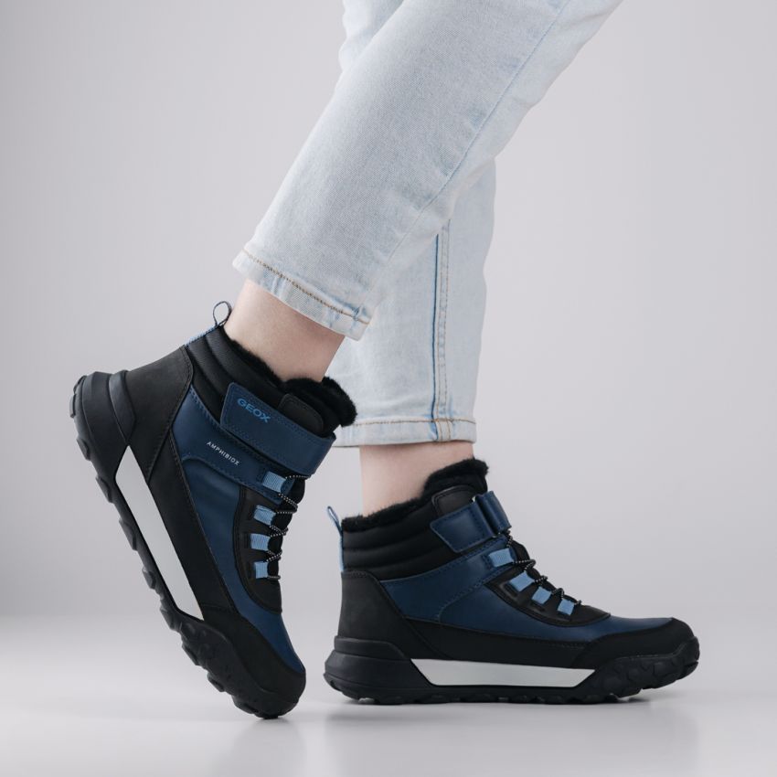 Geox J Trekkyup sötétkék gyerek bakancs