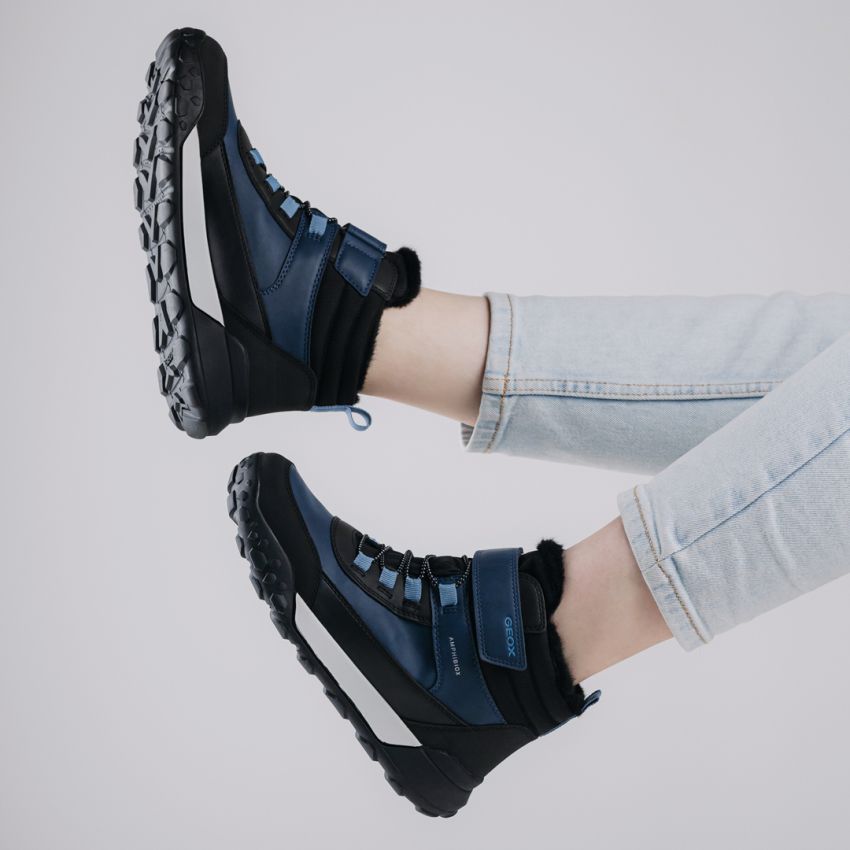 Geox J Trekkyup sötétkék gyerek bakancs