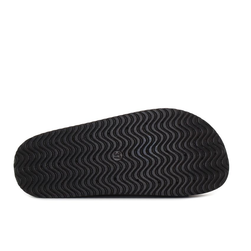 Yolera - Natalia fekete női platform papucs