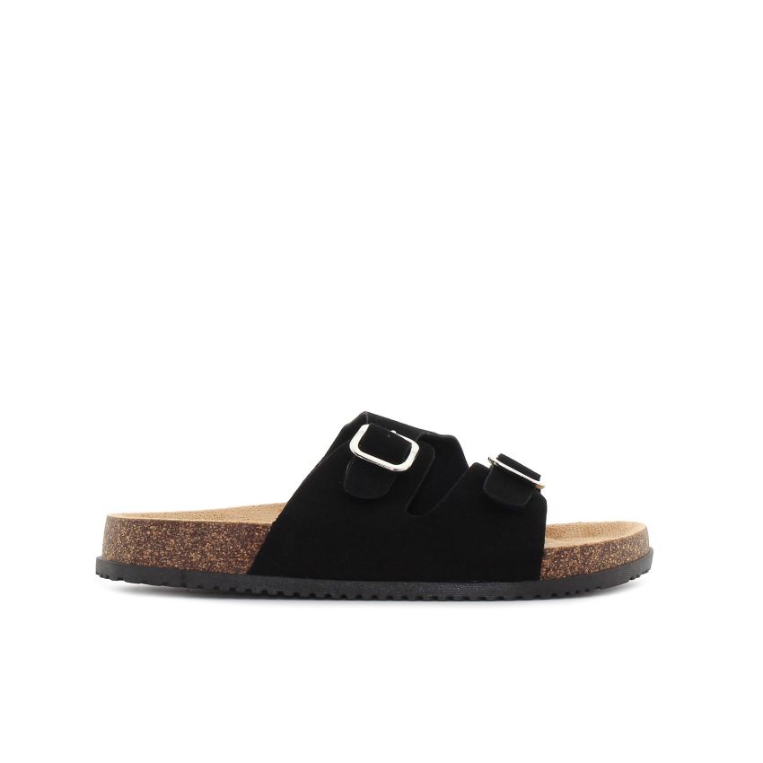 Yolera - Gina fekete női papucs