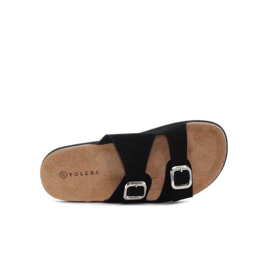 Yolera - Gina fekete női papucs