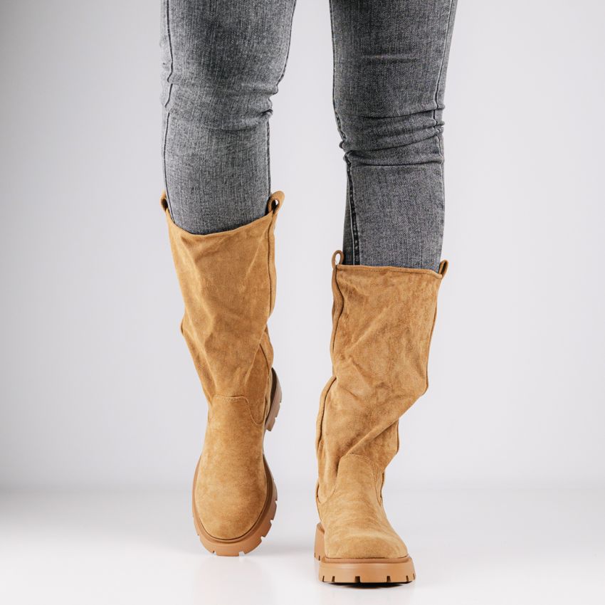 Monogrant - Zena barna női magasszárú csizma