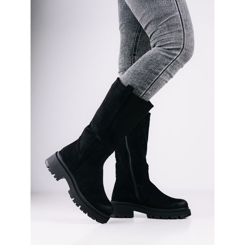 Monogrant - Zita fekete női magasszárú csizma