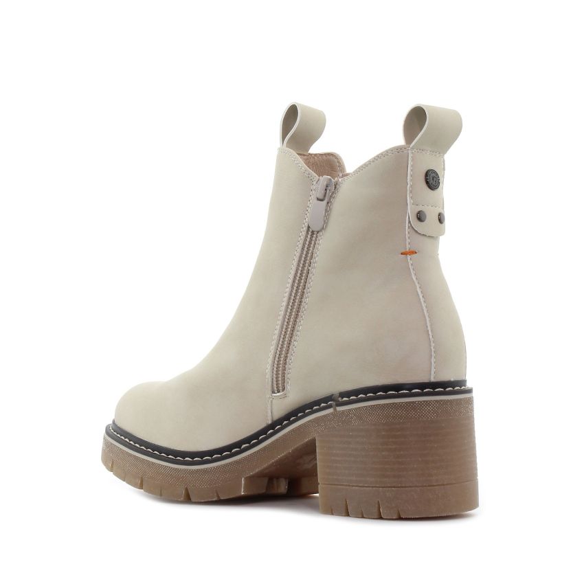 Monogrant - Elenor bézs nő bokacsizma