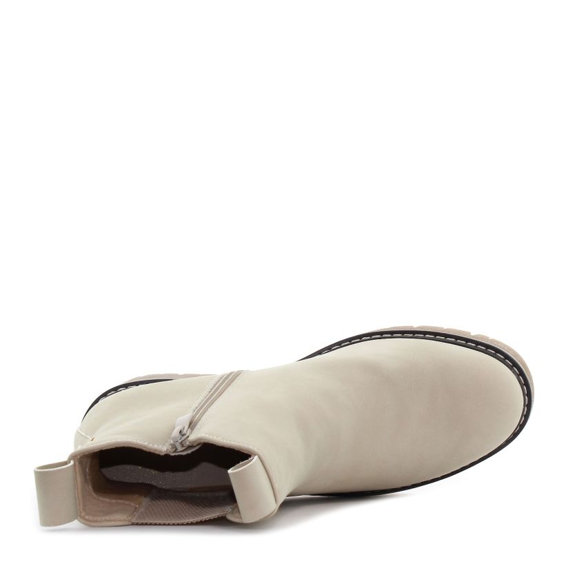 Monogrant - Elenor bézs nő bokacsizma