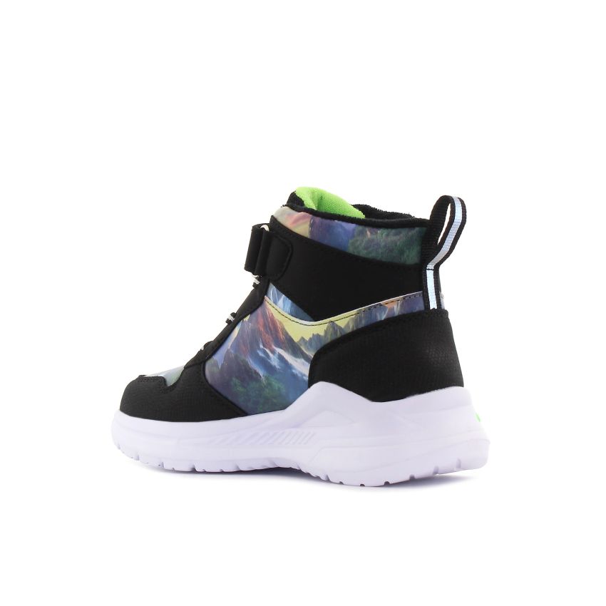 Wink - Paleo Hi villogó fekete baba cipő