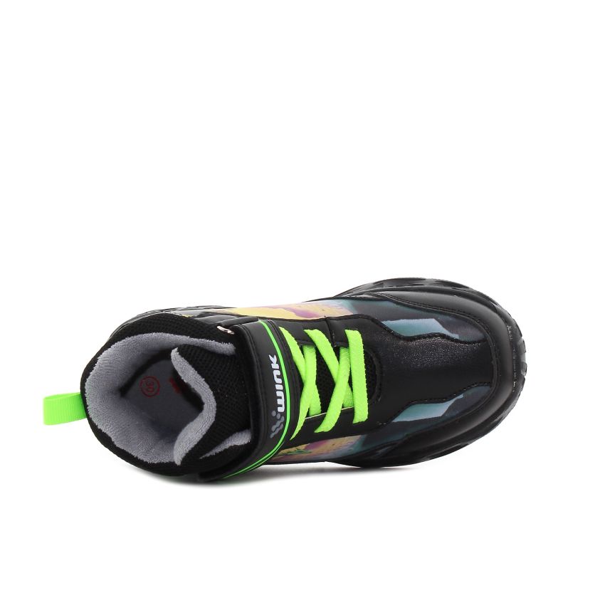 Wink - Dracco villogó fekete gyerek cipő