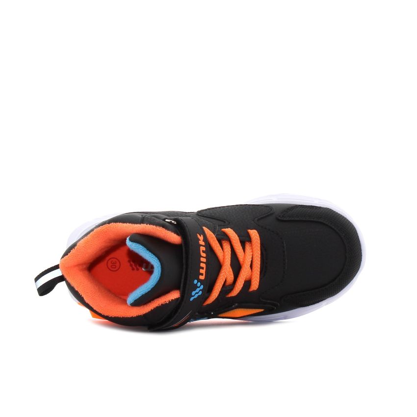 Wink - Spinta villogó fekete baba cipő