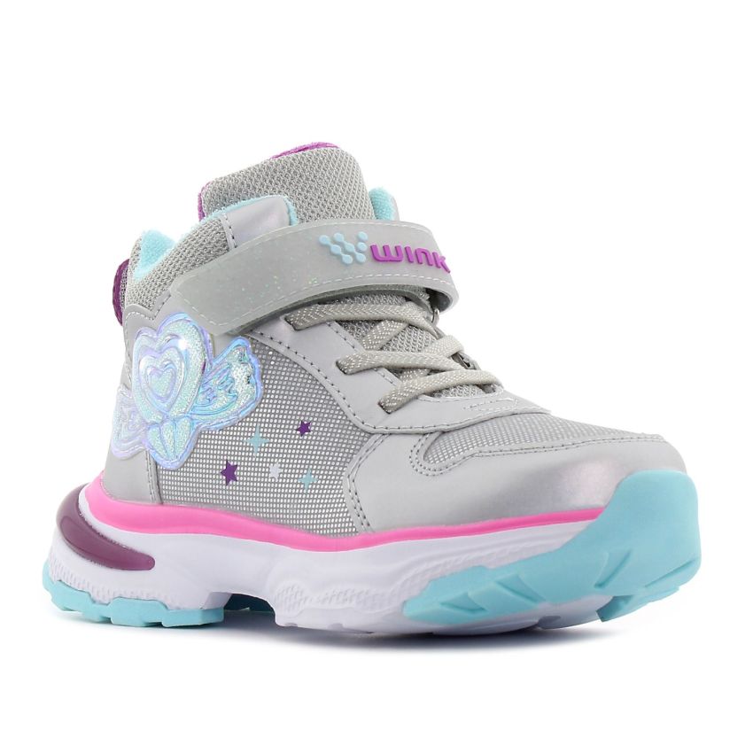 Wink - Rhea Cor villogó ezüst gyerek cipő