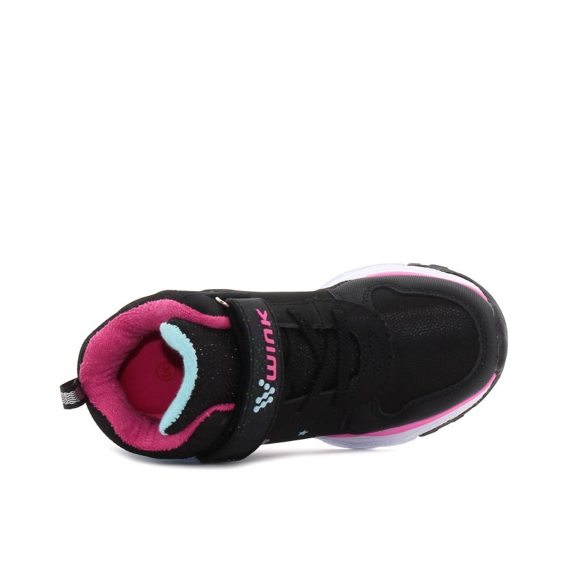 Wink - Rhea Cor villogó fekete baba cipő