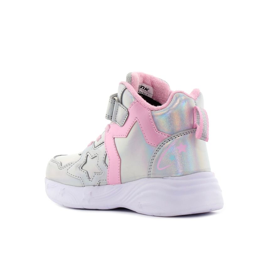 Wink - Rhea Aster villogó ezüst gyerek cipő