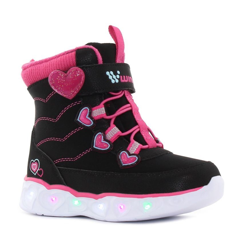 Wink - Mihr villogó fekete gyerek bakancs
