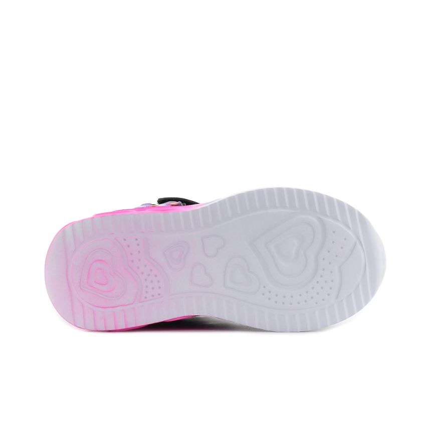 Wink - Rhea Bry fekete-magenta magasszárú villogó gyerek cipő