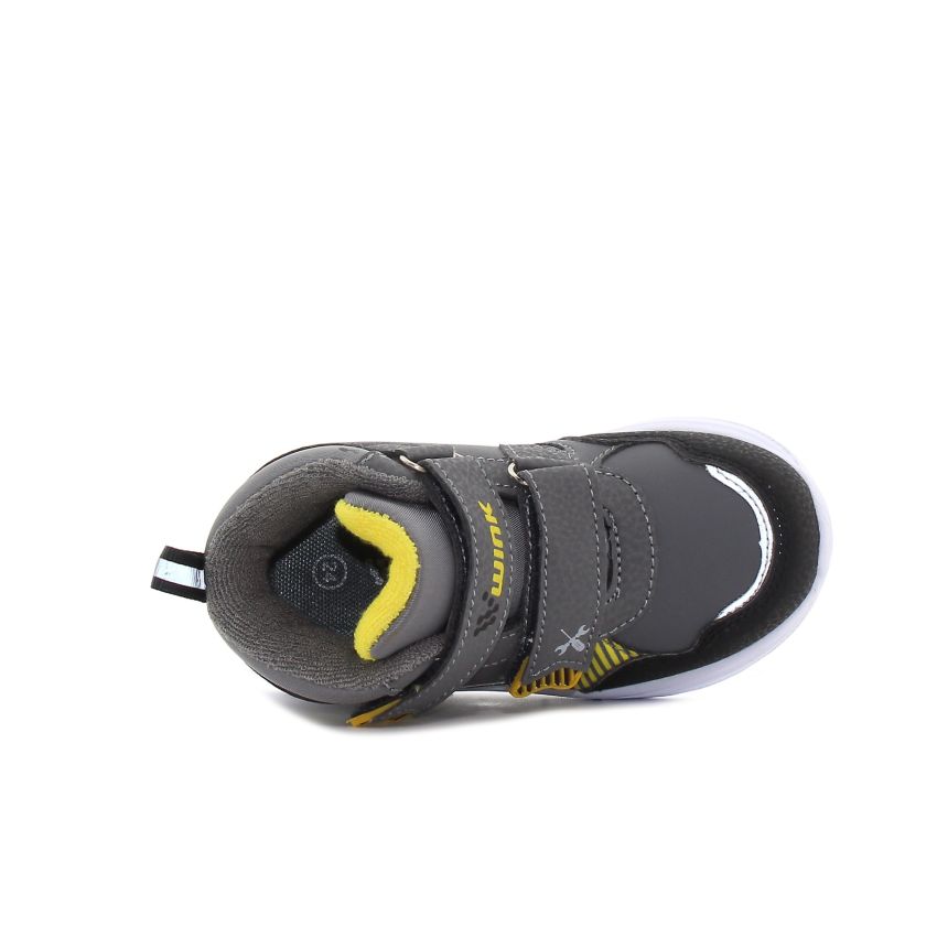 Wink - Ghint szürke magasszárú villogó baba cipő