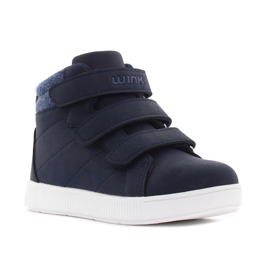 Wink - Zleld sötétkék magasszárú gyerek cipő