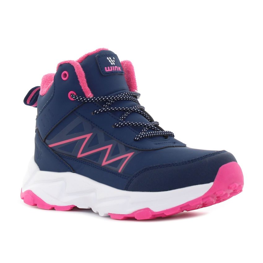 Wink - Chatal sötétkék-magenta junior csizma