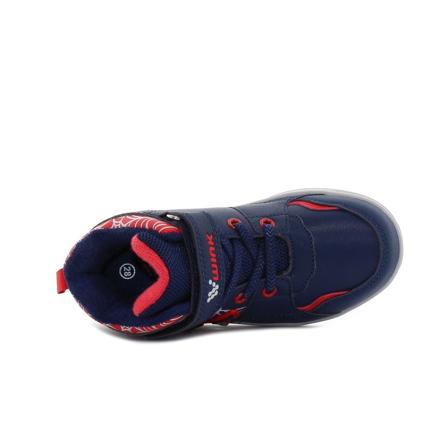 Wink - Arane sötétkék magasszárú villogó baba cipő