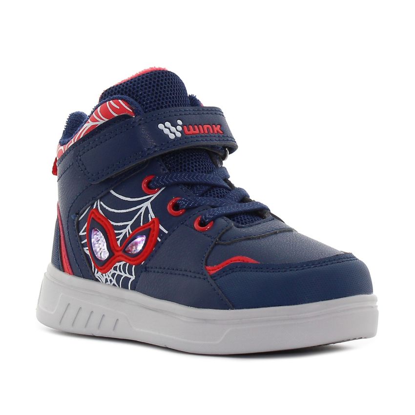 Wink - Arane sötétkék magasszárú villogó gyerek cipő