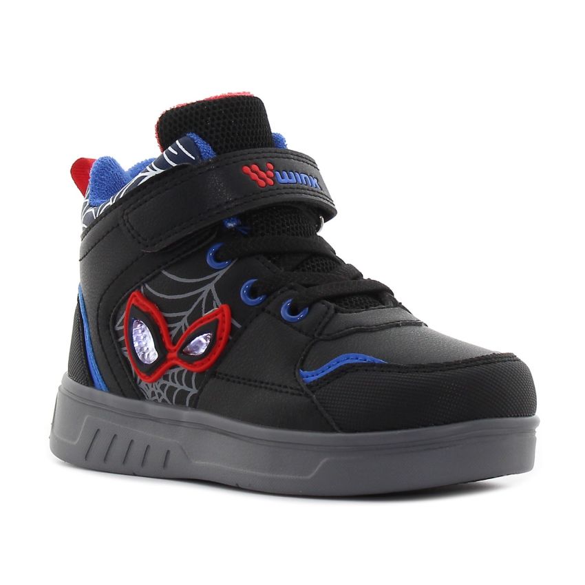 Wink - Arane fekete magasszárú villogó baba cipő