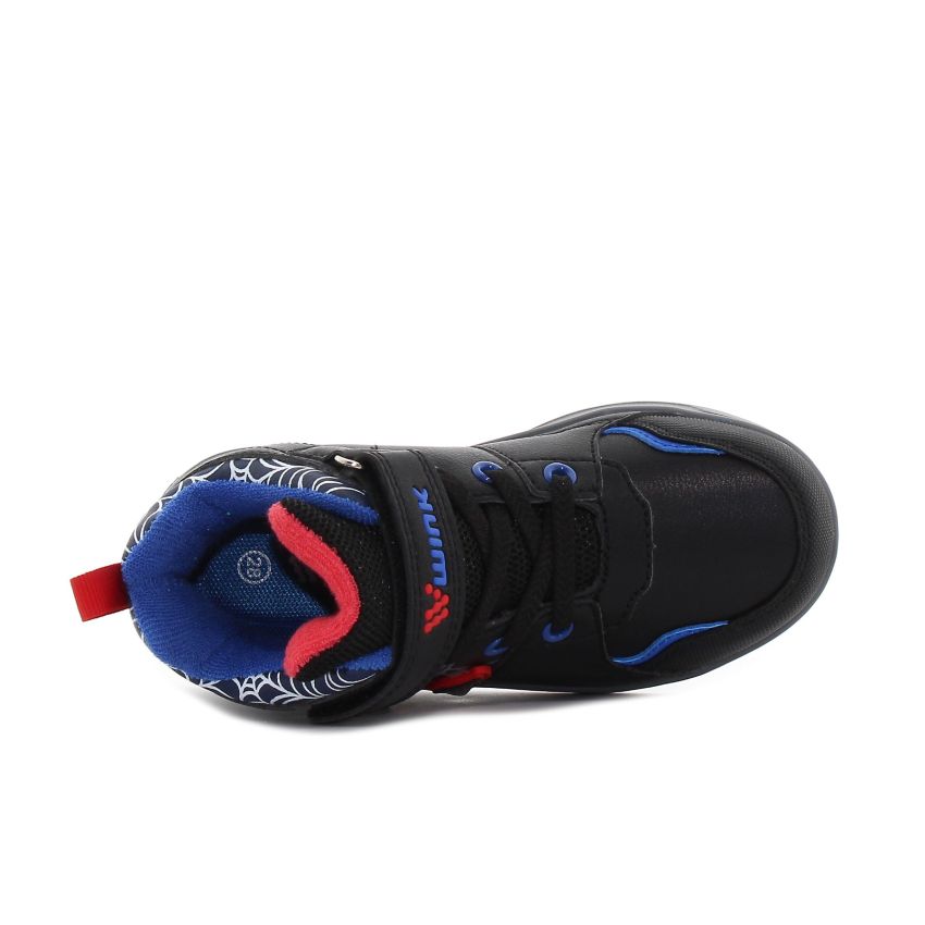 Wink - Arane fekete magasszárú villogó gyerek cipő