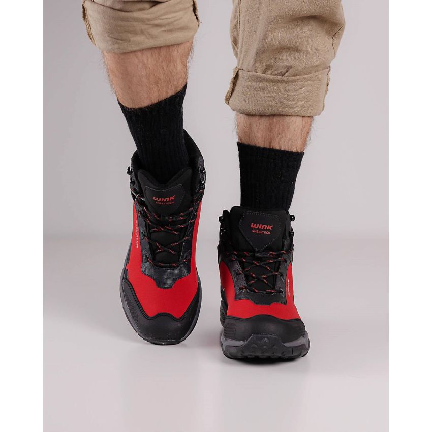 Wink Shelltech - Glacier piros vízlepergető férfi bakancs