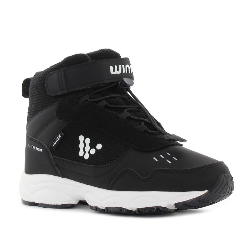 Wink - Bergi vízlepergető fekete gyerek cipő