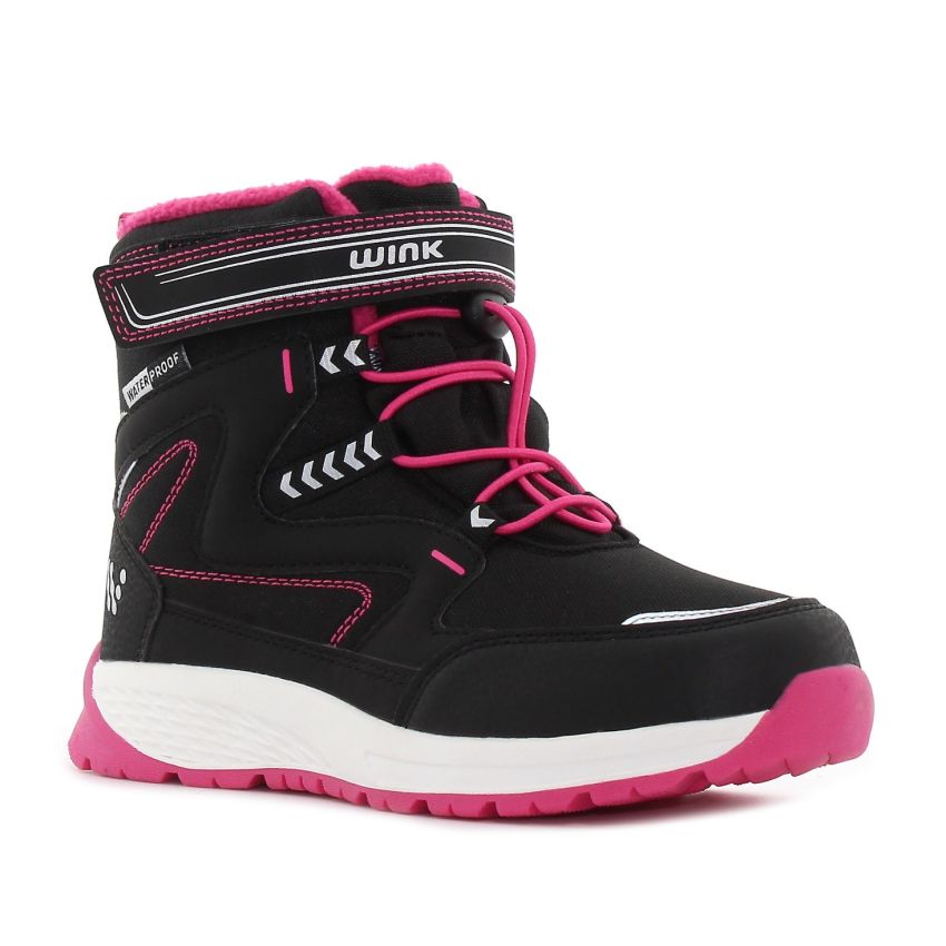 Wink - Zela Pro vízlepergető fekete gyerek bakancs