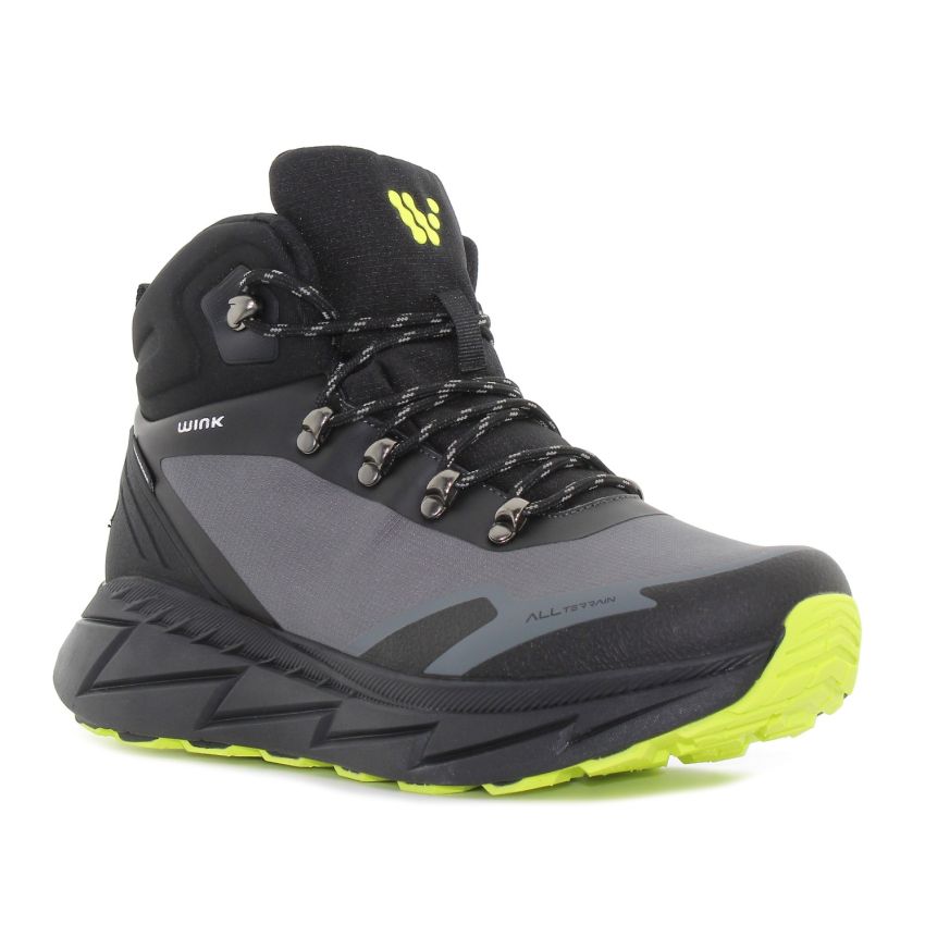 Wink - Vrimm szürke-lime férfi vízálló csizma