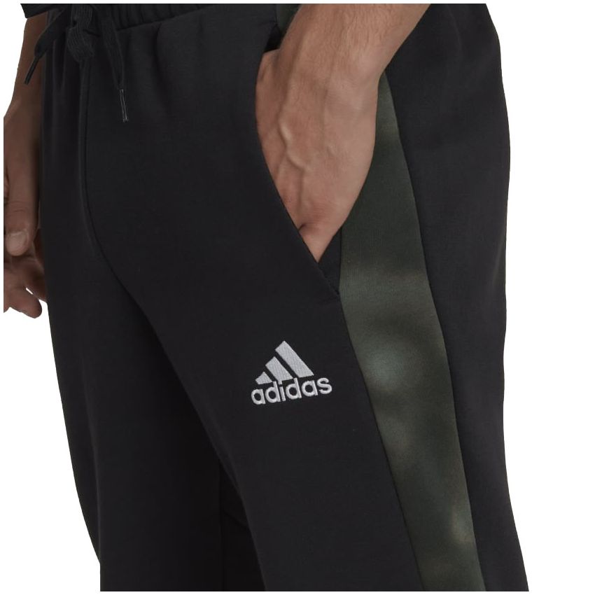Adidas Essentials Camo Print fekete férfi nadrág