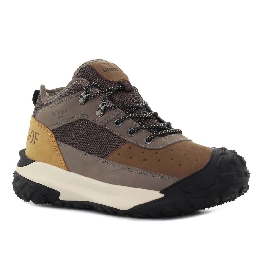 Wink - Navius WR vízlepergető barna férfi bőr cipő