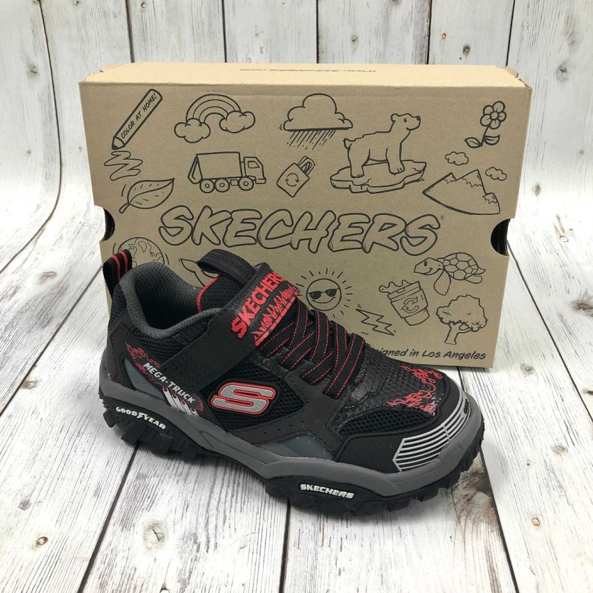 Skechers Turbo Speed fekete gyerek cipő