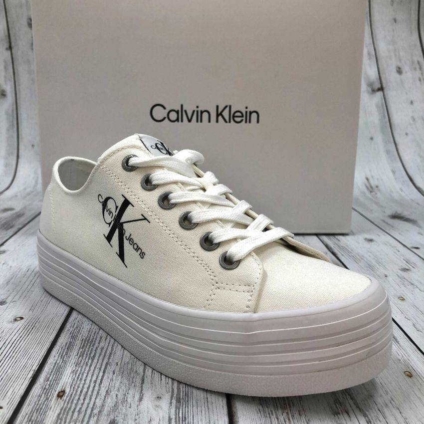 Calvin Klein Vulcanized Flatform törtfehér női platformos cipő